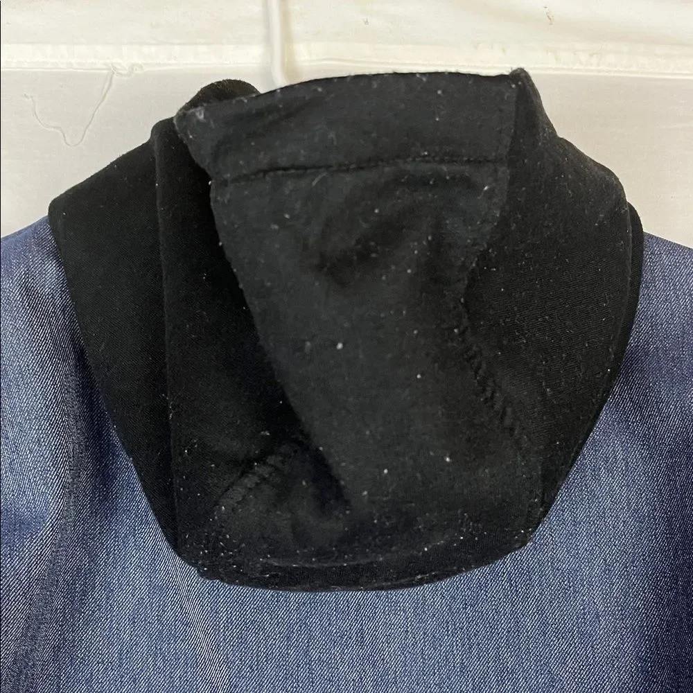 LEVIS Hooded Coaches Navy Blue Water Resistant Men's Jacket